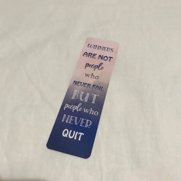 Winners Are Not People Who Never Fail But People Who Never Quit 2 Sided Bookmark - Picture 3 of 4